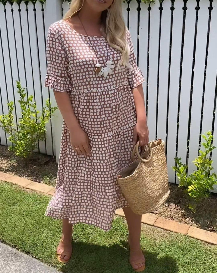 Camille | Breezy Polka Dot Midi Dress