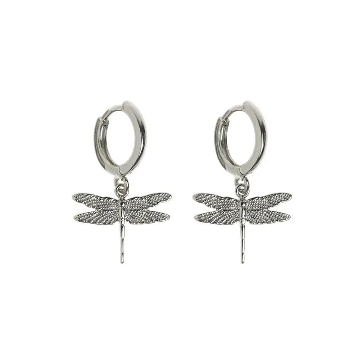 Aurora Dragonfly Hoop Earrings