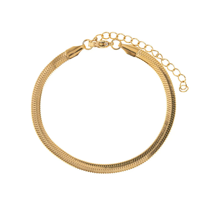 Serpentina Gold Snake Chain Bracelet